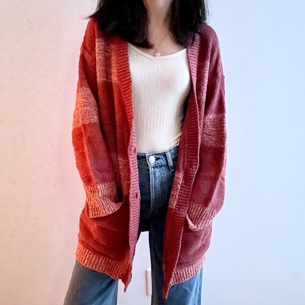 NWT FREE PEOPLE SOUTHPORT  OVERSIZED BEACH CARDIGAN BLUSHES COMBO XS